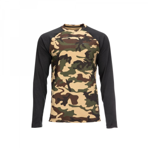 Simms Lightweight Baselayer Top - Men's - Woodland Camo - 2XL
