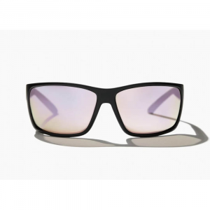 Bajio Bales Beach Sunglasses - Polarized - Black Matte with Rose Mirror Glass