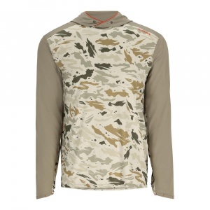 Simms BugStopper SolarFlex Hoody - Men's - Ghost Camo Stone and Stone - L