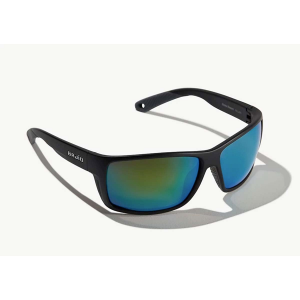 Bajio Bales Beach Sunglasses - Polarized - Black Matte with Green Glass