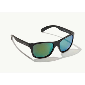 Bajio Gates Sunglasses - Polarized - Black Matte with Green Glass