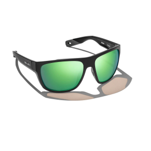 Bajio Las Rocas Sunglasses - Polarized - Black Matte with Green Glass