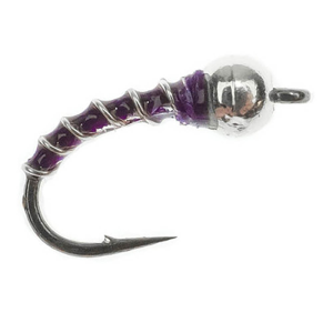 Umpqua Tungsten Zebra Midge Thin - Purple - 18