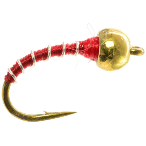 Umpqua Tungsten Zebra Midge Thin - Red - 18
