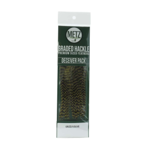 Umpqua / Metz Hackle Deceiver Streamer Pack - Grizzly and Olive