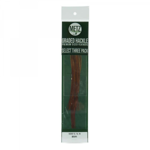 Umpqua / Metz Hackle Select - 3 Pack - Brown - 12/14/16