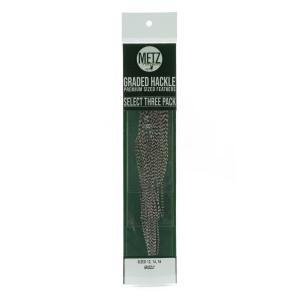 Umpqua / Metz Hackle Select - 3 Pack - Grizzly - 12/14/16
