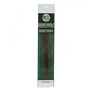 Umpqua / Metz Hackle Bugger Bunch - 3 Pack - Grizzly and Brown