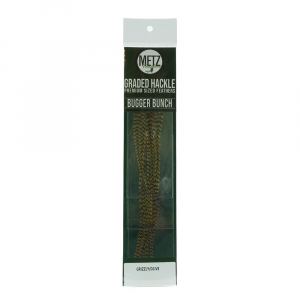 Umpqua / Metz Hackle Bugger Bunch - 3 Pack - Grizzly and Olive