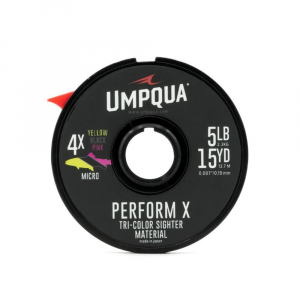 Umpqua Tri Tone Sighter Tippet - Pink and Black and Yellow - Micro 4X .007