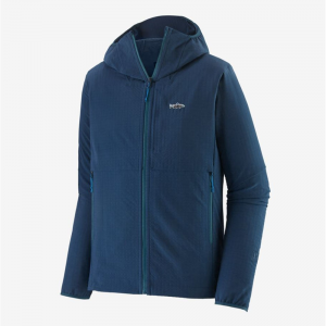 Patagonia R1 TechFace Fitz Roy Trout Hoody - Men's - Tidepool Blue - M