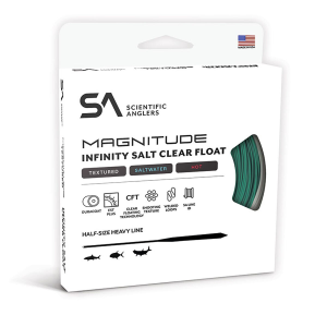 Scientific Anglers Magnitude Textured Infinity Salt - Full Clear Floating Fly Line - Clear - WF8F