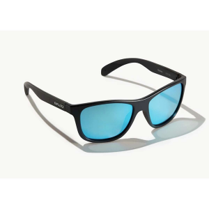 Bajio Gates Sunglasses - Polarized - Black Matte with Blue Plastic