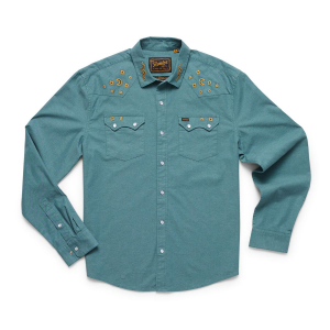 Howler Bros Crosscut Deluxe Snapshirt - Men's - Teal Oxford Noche De Paz - 2XL