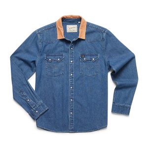 Howler Brothers Dust Up Denim Long Sleeve Shirt - Men's - Nelson Dark Wash - L