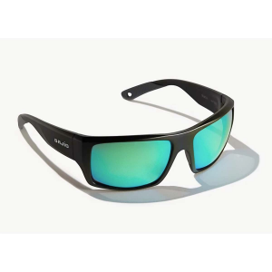 Bajio Nato Sunglasses - Polarized - Black Matte with Green Plastic