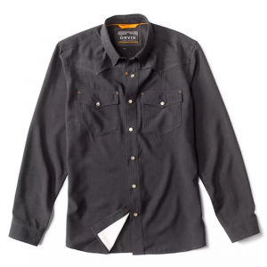 Orvis Tech Chambray Western Shirt - Men's - Dark Charcoal - L