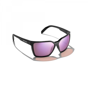 Bajio Eldora Sunglasses - Polarized - Black Gloss with Rose Mirror Glass