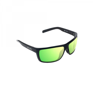Bajio Sigs Sunglasses - Polarized - Black Gloss with Green Mirror Glass