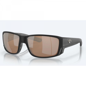 Costa Tuna Alley PRO Sunglasses - Polarized - Matte Black with Gold Mirror 580G