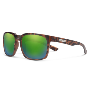Suncloud Hundo Sunglasses - Polarized - Matte Tortoise with Green Mirror