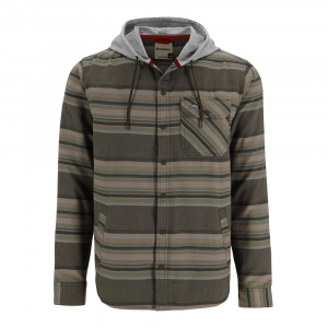 Simms Santee Flannel Hoody - Men's - Hickory and Dolomite Blanket Stripe - L