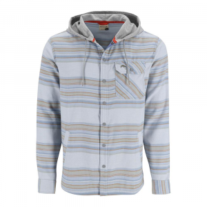 Simms Santee Flannel Hoody - Men's - White and Pale Pine Blanket Stripe - S