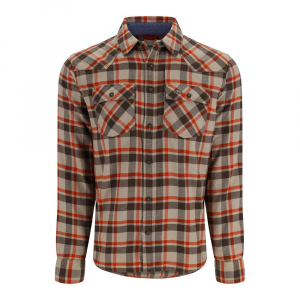 Simms Santee Flannel - Men's - Stone Shadow Box Plaid - L