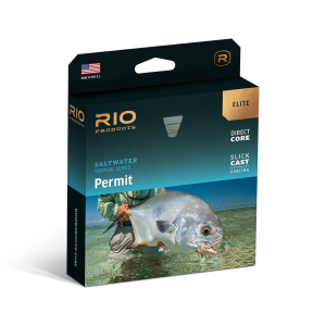 Rio Elite Permit Fly Line - Sand and Orange and Aqua Blue - WF9F