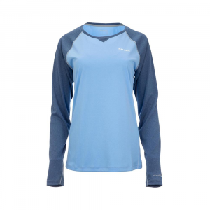 Simms Solarflex Long Sleeve Crewneck - Women's - Cornflower Heather - L