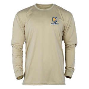 Fishwest Logo Performance Long Sleeve T-Shirt - Men's - Sand - XL