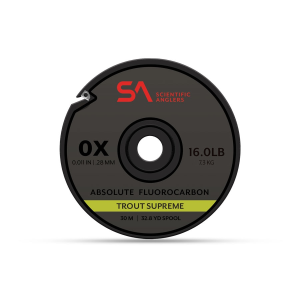 Scientific Anglers Absolute Fluorocarbon Trout Supreme Tippet - 30M - Clear - 2X
