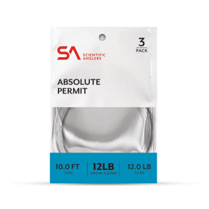 Scientific Anglers Absolute Permit Leader 10' - 3 Pack - Clear - 16lb