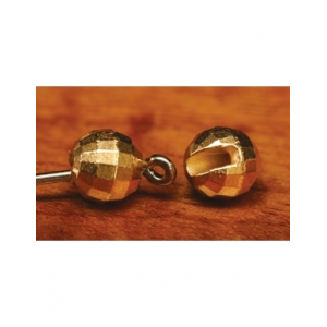 Hareline Dubbin 13/64 Faceted Slotted Tungsten Beads - 20 pack - Copper - 13/64 5mm