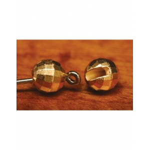 Hareline Dubbin 5/64 Faceted Slotted Tungsten Beads - 20 pack - Gold - 5/64 2mm