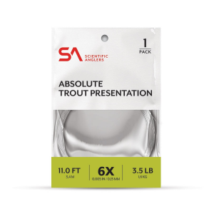 Scientific Anglers Absolute Trout Presentation Leader 11' - 1pk - Clear - 1X