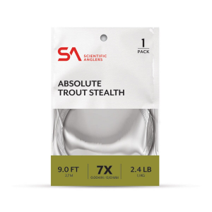 Scientific Anglers Absolute Trout Stealth 7.5' Leader - 1 Pack - Green - 6X
