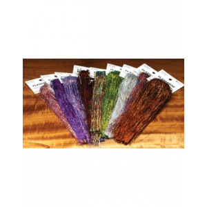 Hareline Dubbin Holographic Flashabou - Firetiger - One Size