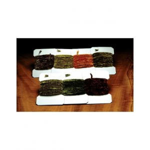 Hareline Dubbin Variegated Chenille - Black Coffee - M