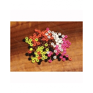 Hareline Dubbin Dazzle Brass Beads - Pearl White - 1/8
