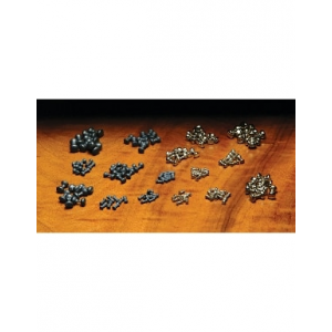 Hareline Dubbin Plated Lead Eyes - One Color - S
