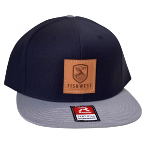 Fishwest Park City Logo Wool Flatbill Hat - Navy and Grey