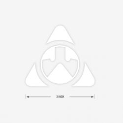 Magpul Core Logo 3in. Vinyl Cut Sticker, RET, White,