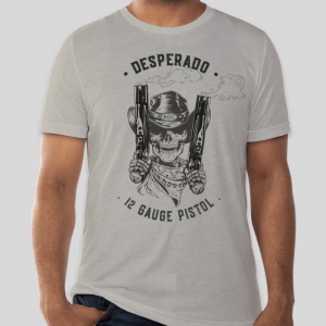 Desperado T Shirt Grey with Black (Size: L)