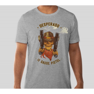 Desperado T Shirt Grey with Color (Size: L)