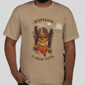Desperado T Shirt Tan with Color (Size: L)
