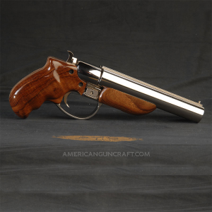 Diablo 12 Gauge Pistol Nickel, 6 inch barrel with Rosewood Finish Grips -No FFL Required-