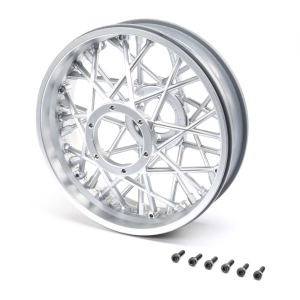 Losi Losi Rear Wheel Set, Satin Chrome: PM-MX, LOS46003 - $21.99 at Tower Hobbies