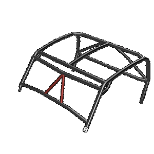 Cage Option: Front Intrusion Bars Lo-Brow Polaris General (2-Seat)