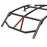 Cage Option: Front Intrusion Bars Hi-Brow X3 (4-Seat)